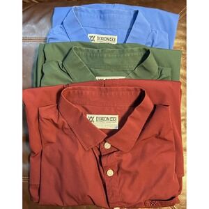 Lot of 3 Dixxon Performance Bamboo Series Shirts Mens 4X Button Up Light x3